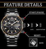 Relogio Masculino LIGE Mens Steel Quartz Waterproof Watch